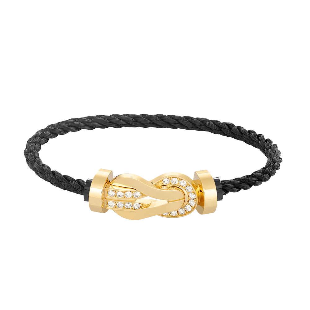 [Spark]CHANCE LARGE 8 FIGURE BUCKLE HALF DIAMOND BRACELET GOLD