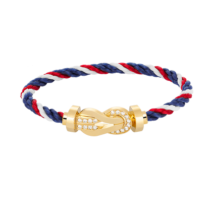[Spark]CHANCE LARGE 8 FIGURE BUCKLE HALF DIAMOND BRACELET GOLD