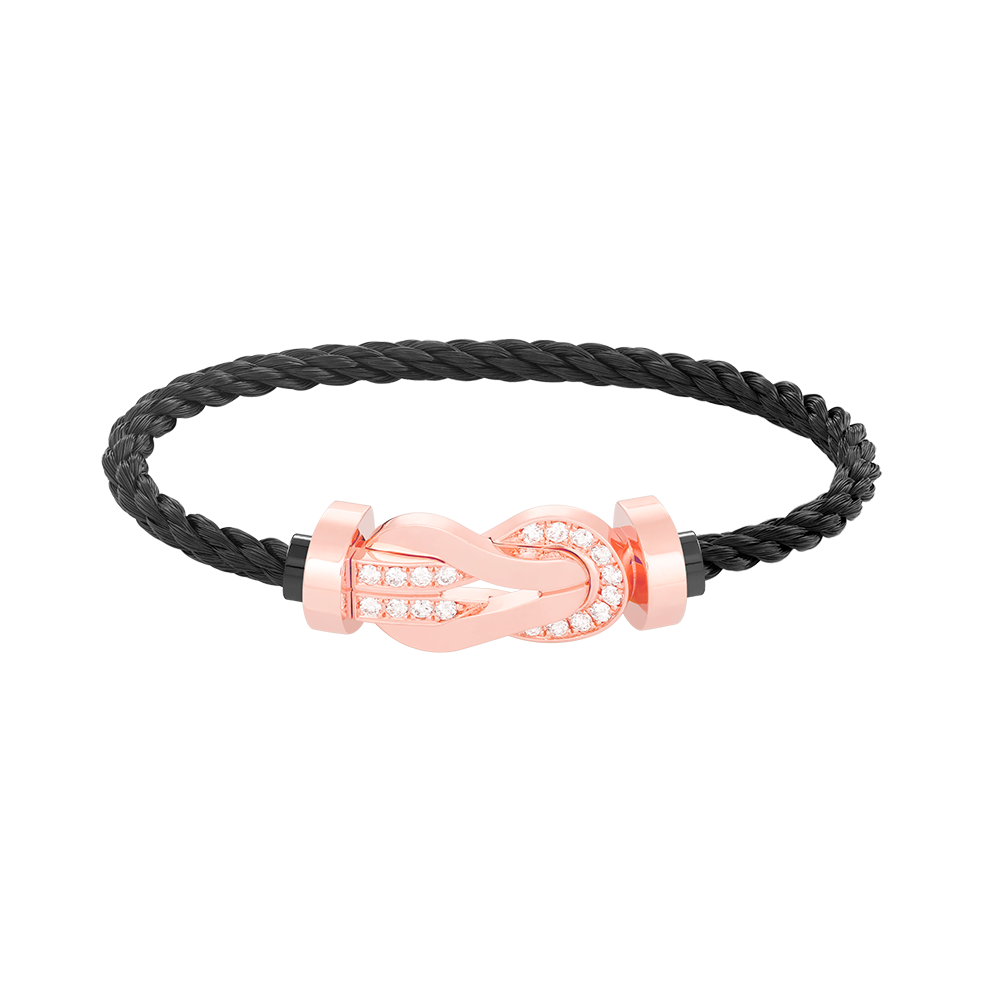 [Spark]CHANCE LARGE 8 FIGURE BUCKLE HALF DIAMOND BRACELET Spark GOLD