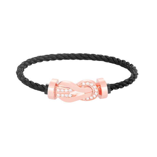[Spark]CHANCE LARGE 8 FIGURE BUCKLE HALF DIAMOND BRACELET Spark GOLD