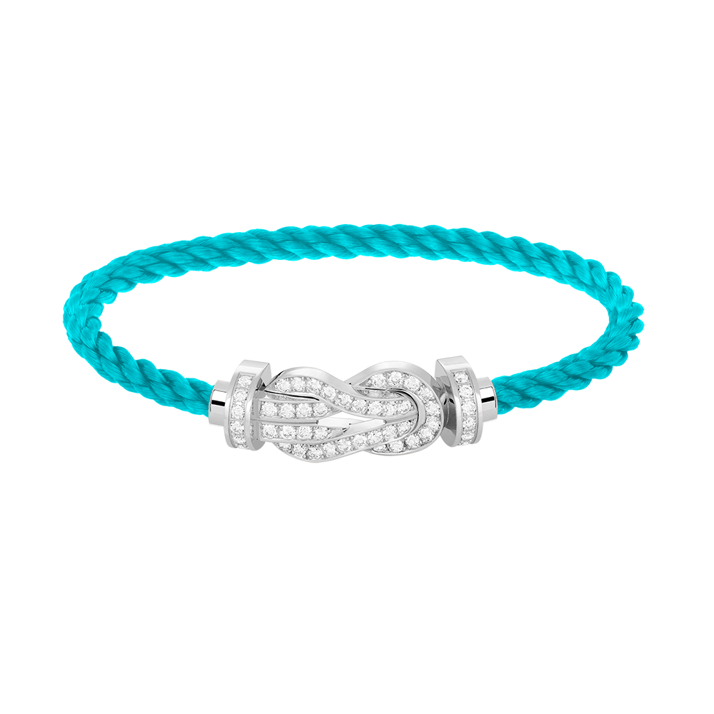 [Spark]CHANCE LARGE 8 FIGURE BUCKLE FULL DIAMOND BRACELET SILVER