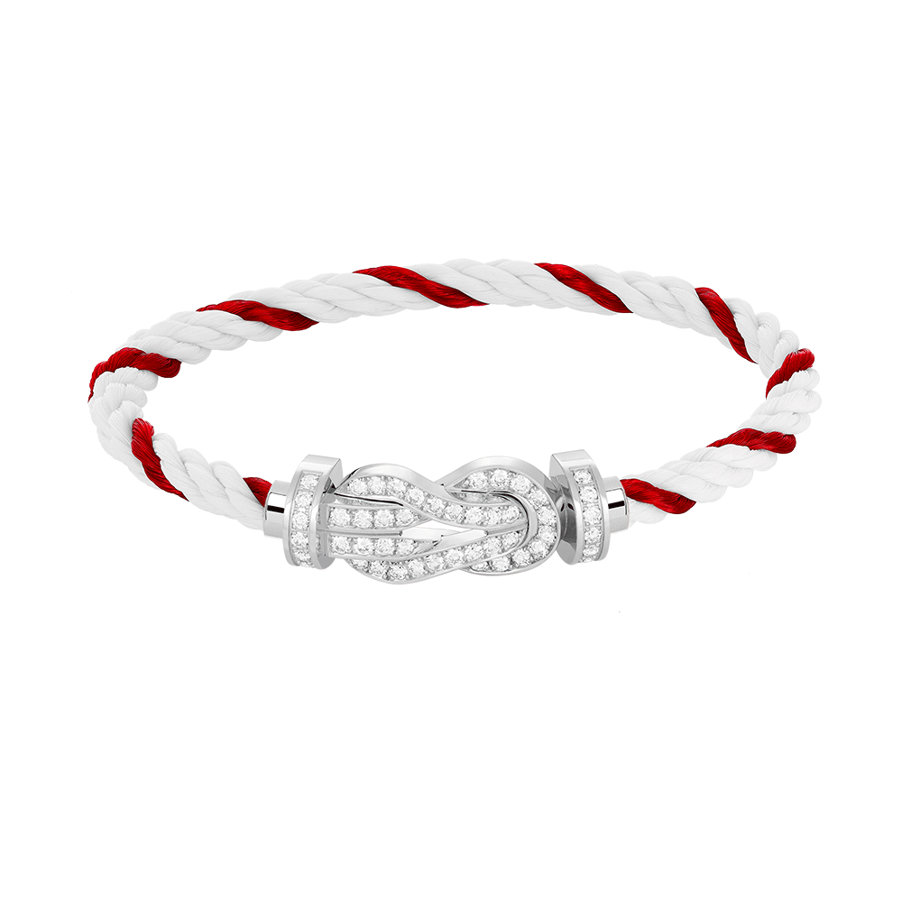 [Spark]CHANCE LARGE 8 FIGURE BUCKLE FULL DIAMOND BRACELET SILVER