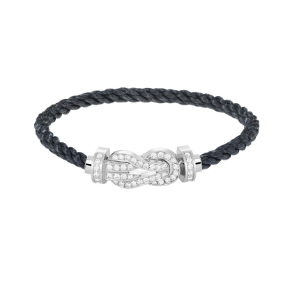 [Spark]CHANCE LARGE 8 FIGURE BUCKLE FULL DIAMOND BRACELET SILVER
