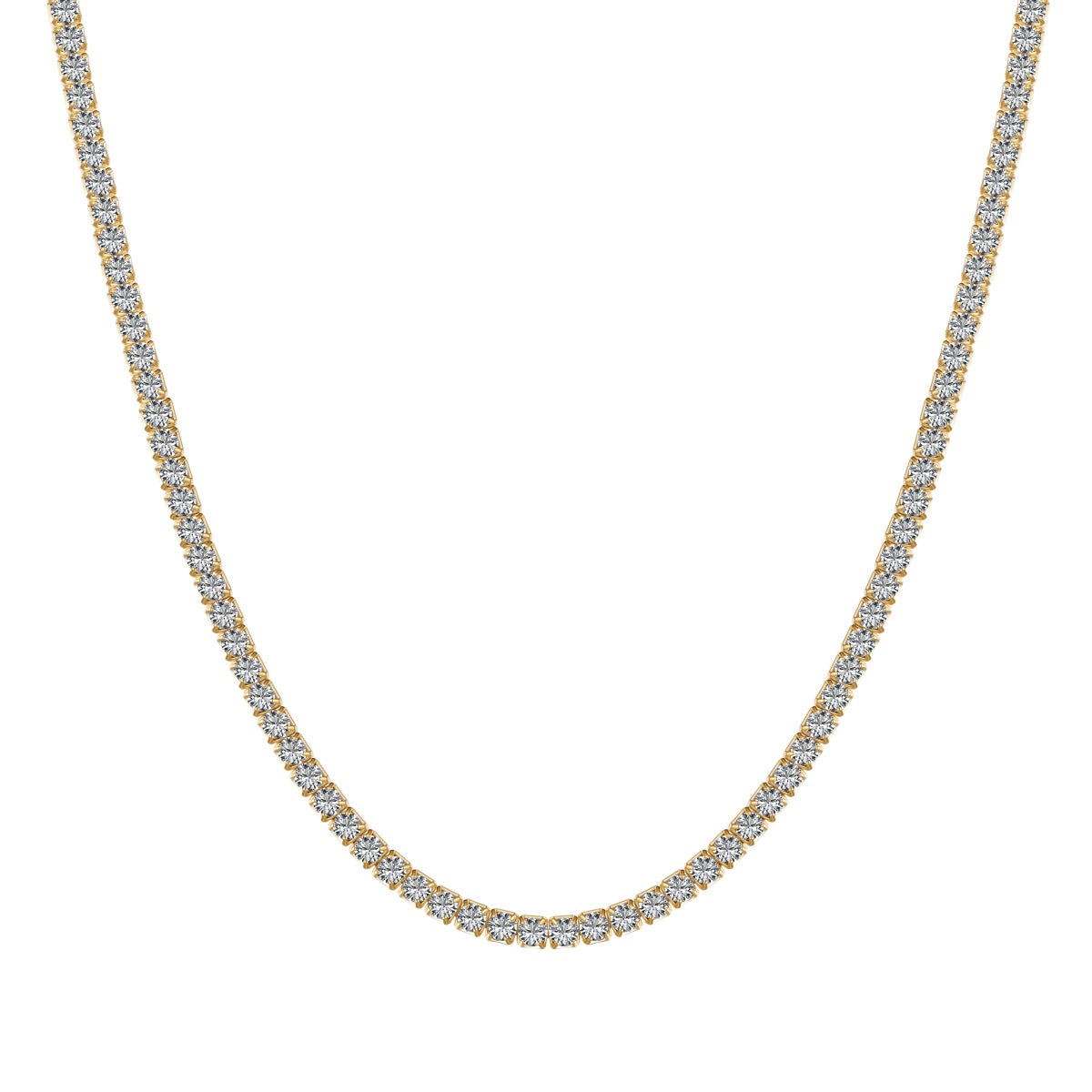 [Tonmkive Jewelry]Delicate Round Shape Tennis Necklace