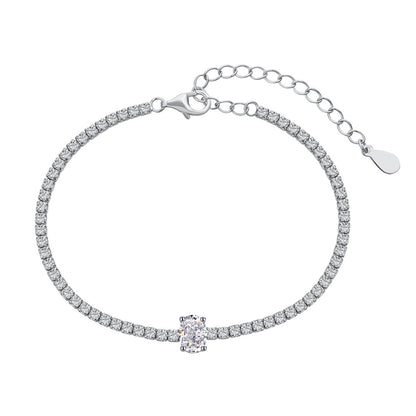 [Tonmkive Jewelry]0.75 Carat Exquisite Oval Cut Daily Bracelet