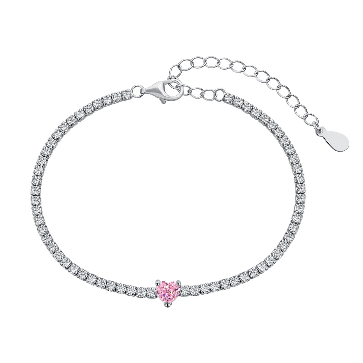 [Tonmkive Jewelry]0.5 Carat Elegant Romantic Heart Shape Lover Bracelet