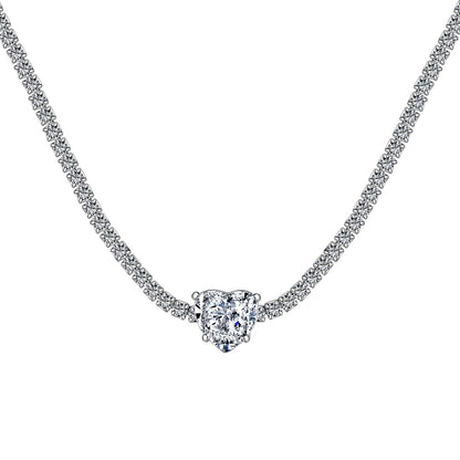 [Tonmkive Jewelry]2.0 Carat Sparkling Tennis Heart Cut Necklace