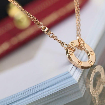 [Spark]LOVE NECKLACE ADJUSTABLE Spark GOLD 2 DIAMOND