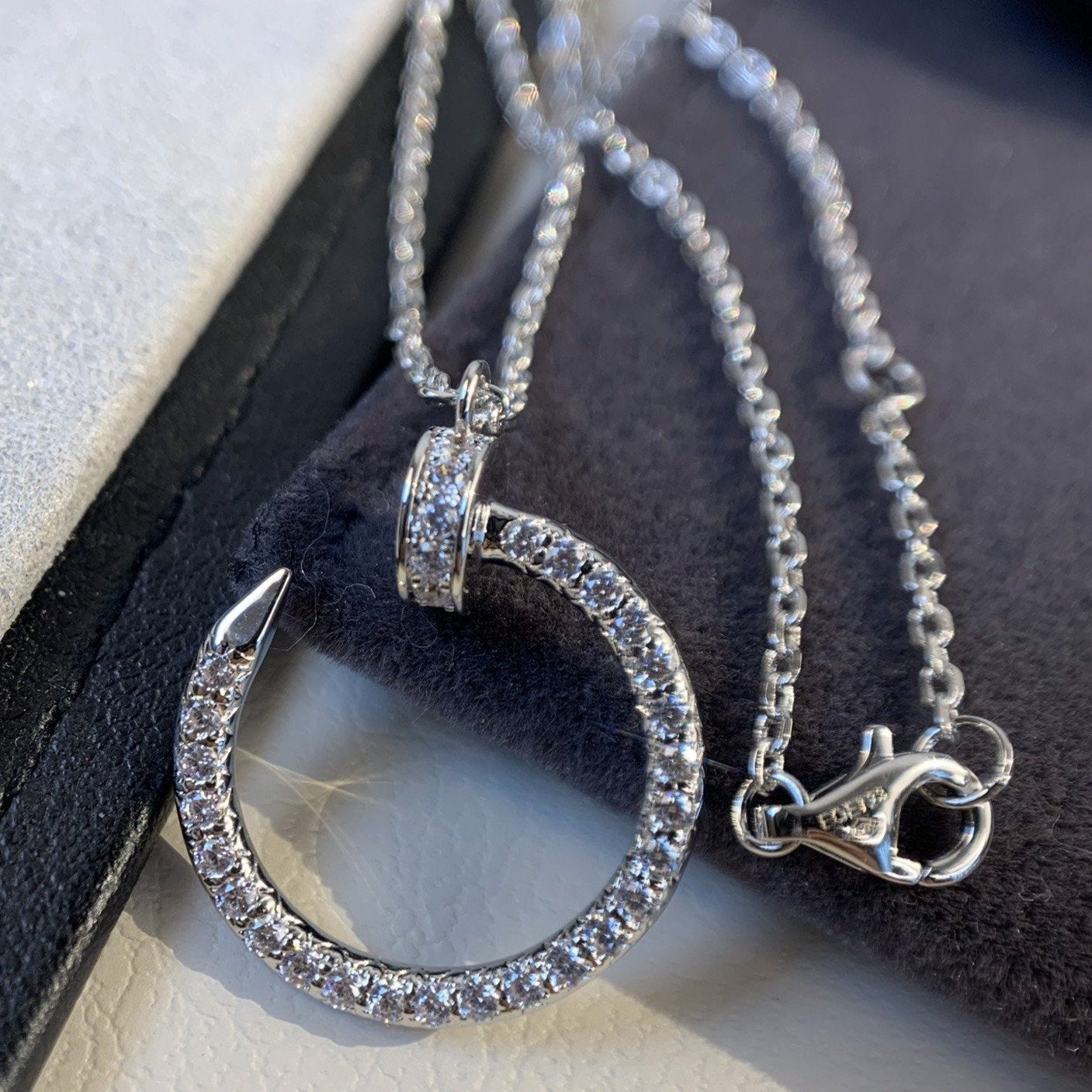 [Spark]JUSTE NECKLACE SILVER DIAMONDS