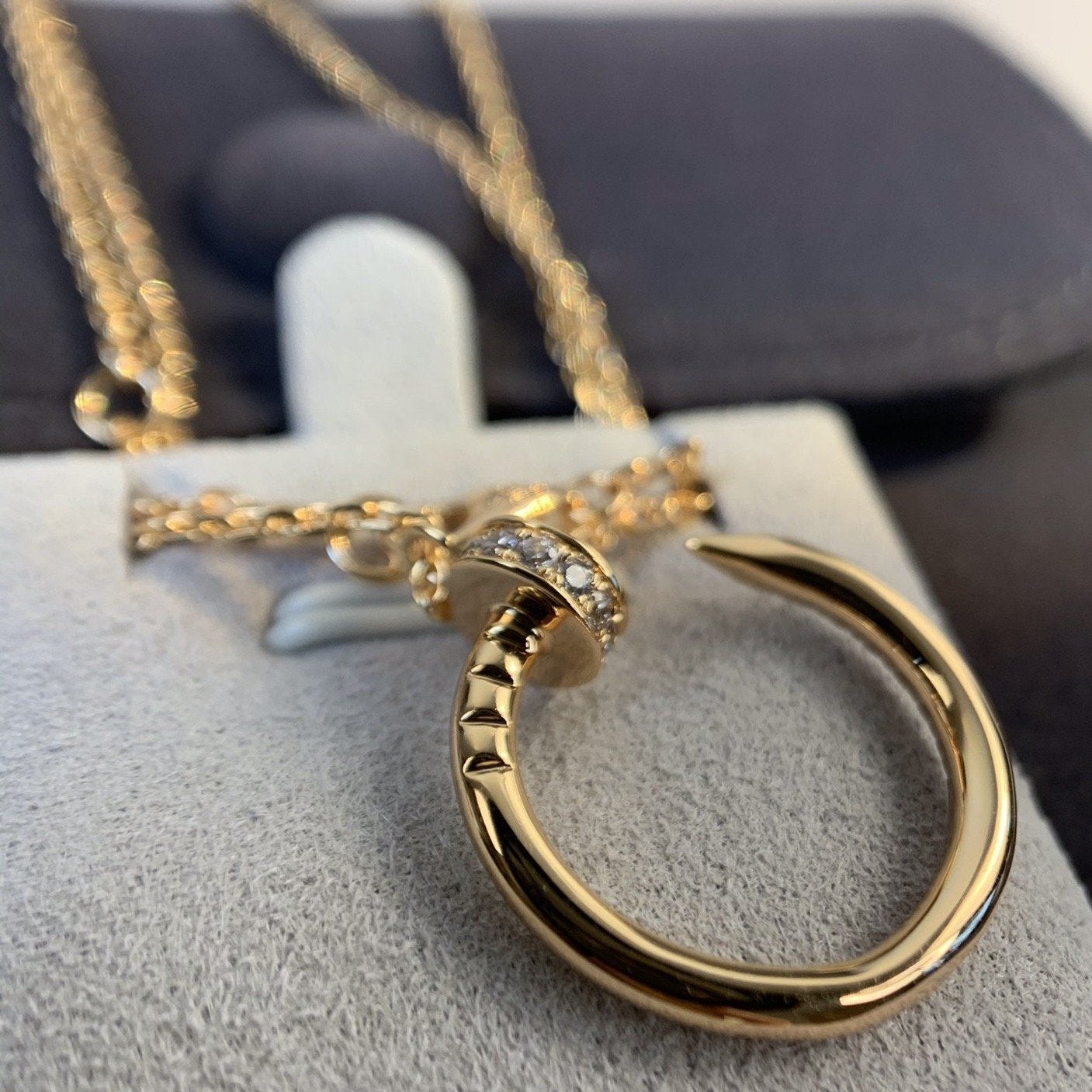[Spark]JUSTE NECKLACE PINK GOLD DIAMONDS