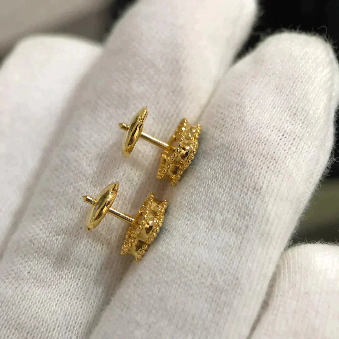 [Spark]CLOVER MINI 9.5MM MALACHITE  EARRINGS
