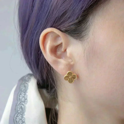 [Spark]CLOVER MEDIUM 1 MOTIFS LASER EARRINGS