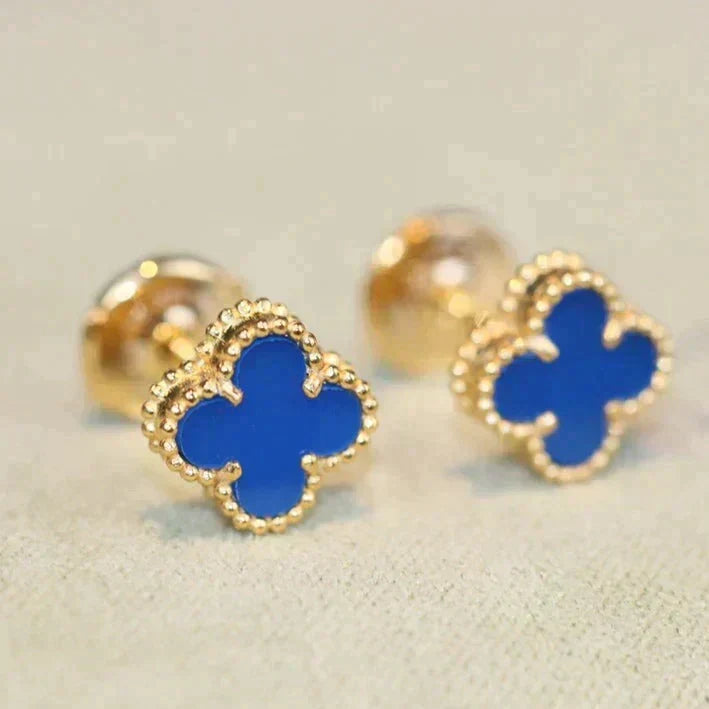 [Spark]CLOVER MINI 9.5MM TURQUOISE EARRINGS