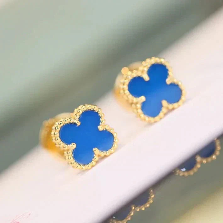 [Spark]CLOVER MINI 9.5MM TURQUOISE EARRINGS