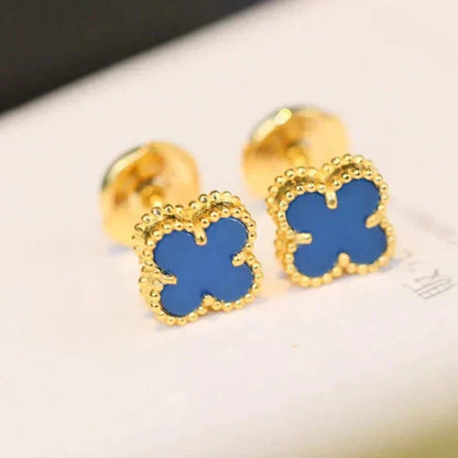 [Spark]CLOVER MINI 9.5MM TURQUOISE EARRINGS