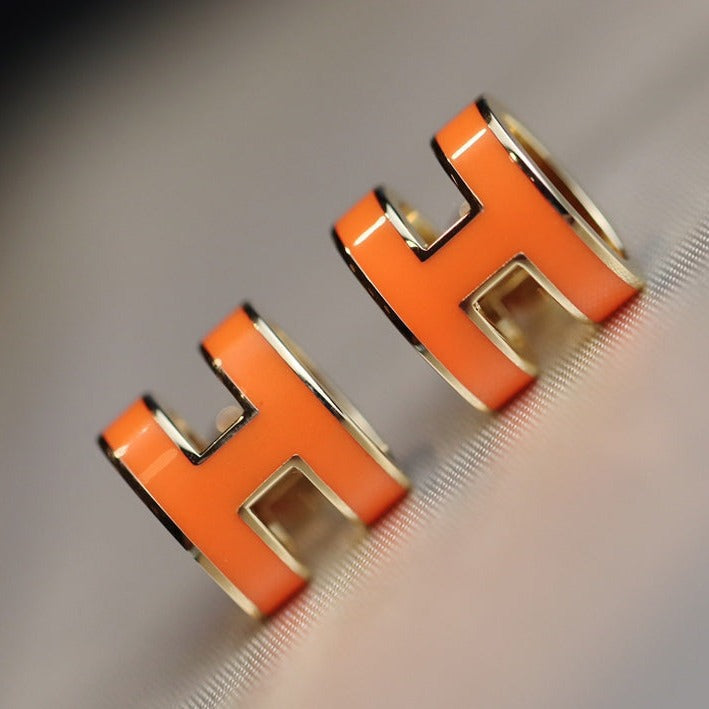 [Spark]MINI POP H EARRINGS ORANGE