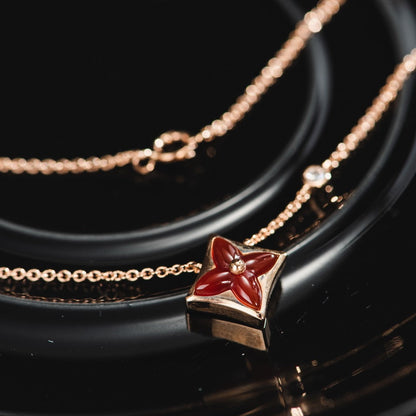 [Spark]STAR NECKLACE PINK GOLD 1 DIAMOND