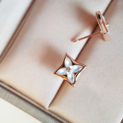 [Spark]STAR MOP PINK GOLD EARRINGS
