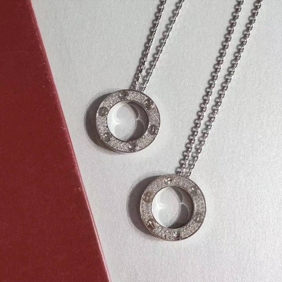 [Spark]LOVE NECKLACE ADJUSTABLE SILVER
