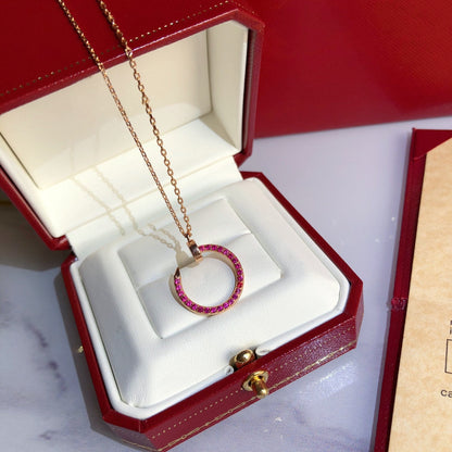 [Spark]JUSTE NECKLACE GOLD RED DIAMONDS