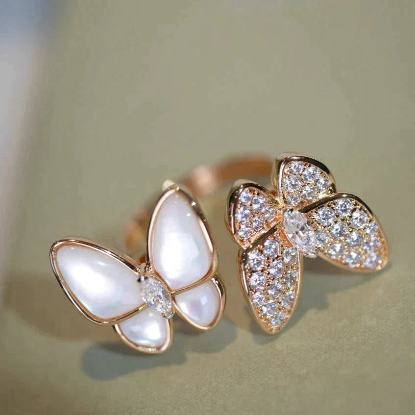 [Spark]TWIN BUTTERFLY DIAMOND MOP RING