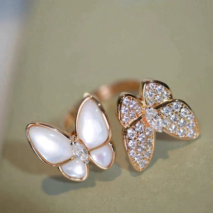 [Spark]TWIN BUTTERFLY DIAMOND MOP RING