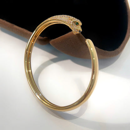 [Spark]PANTHERE GOLD DIAMOND OPEN BRACELET