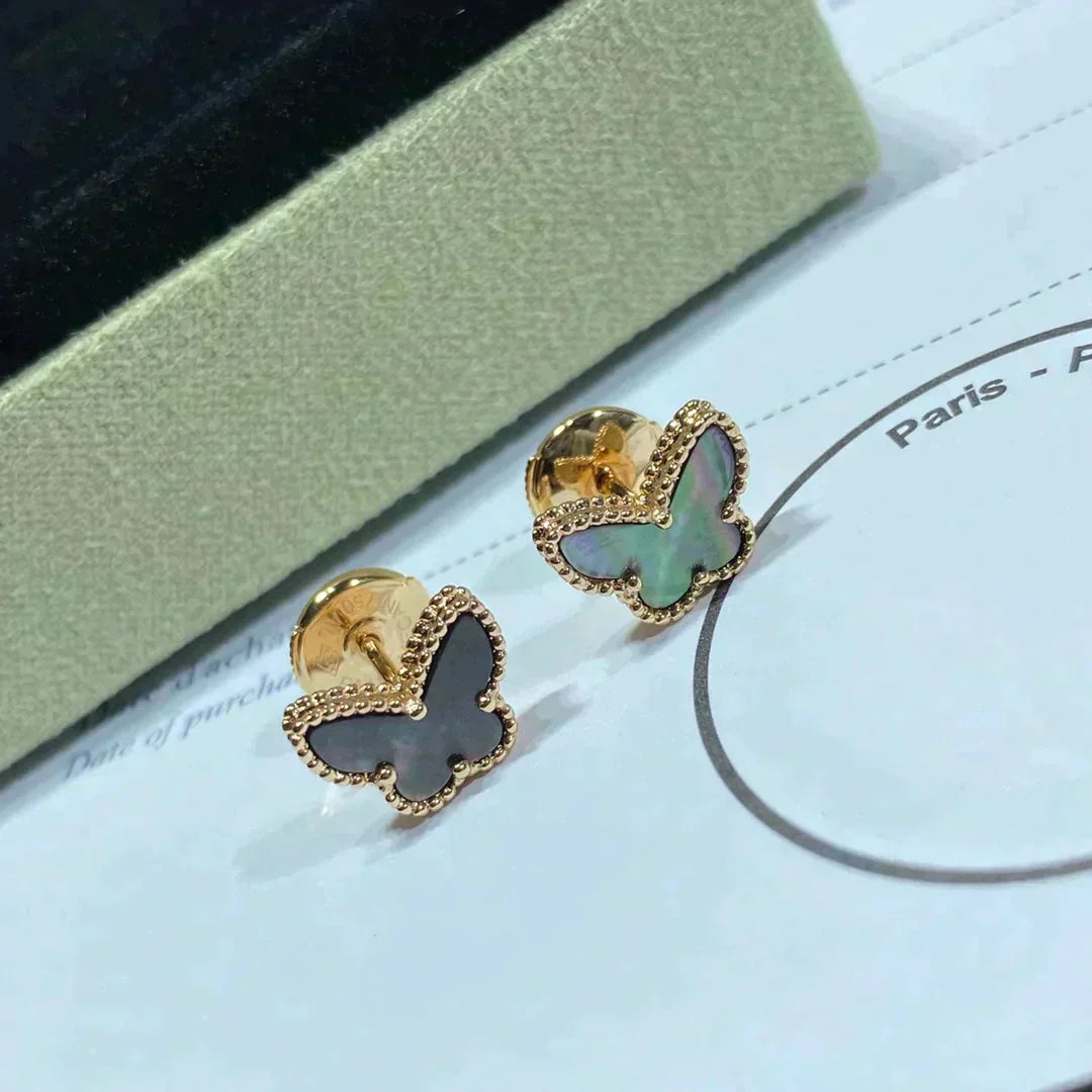 [Spark]BUTTERFLY DARK MOP  EARRINGS