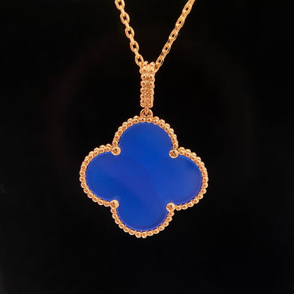 [Spark]CLOVER 25MM NECKLACE TURQUOISE Spark GOLD