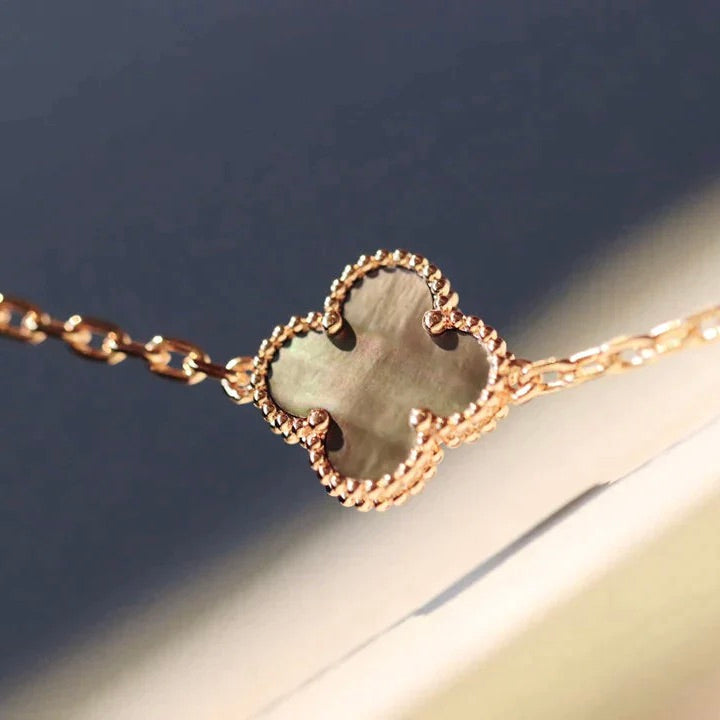 [Spark]CLOVER 20 MOTIFS DARK MOP DIAMOND  NECKLACE
