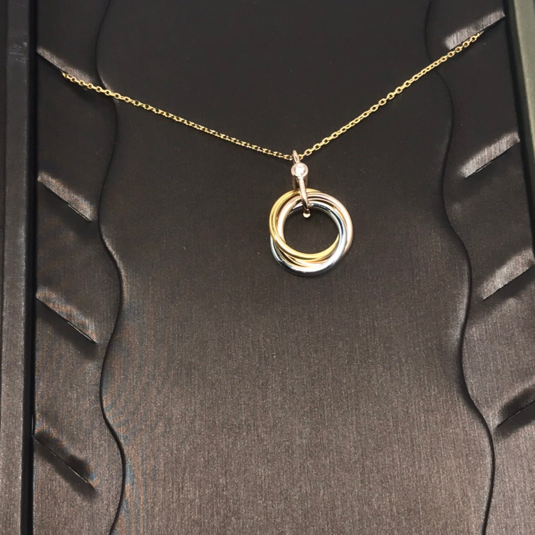 [Spark]TRINITY SILVER GOLD PINK GOLD NECKLACE