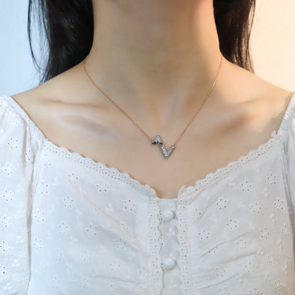 [Spark]VOLT SILVER DIAMOND PEDANT NECKLACE