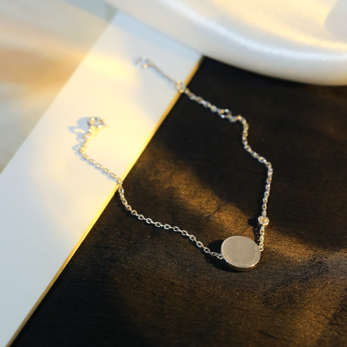 [Spark]SUN MOTIF PINK MOP SILVER BRACELET