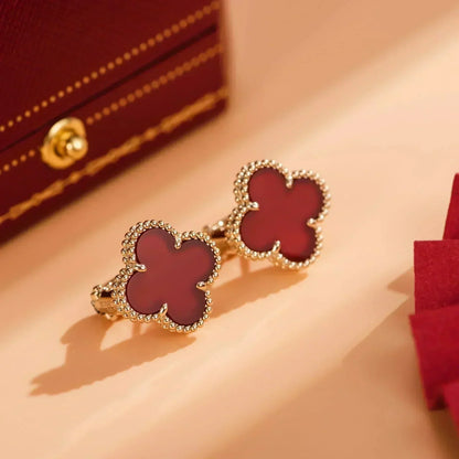 [Spark]CLOVER MEDIUM 1 MOTIFS CARNELIAN  EARRINGS