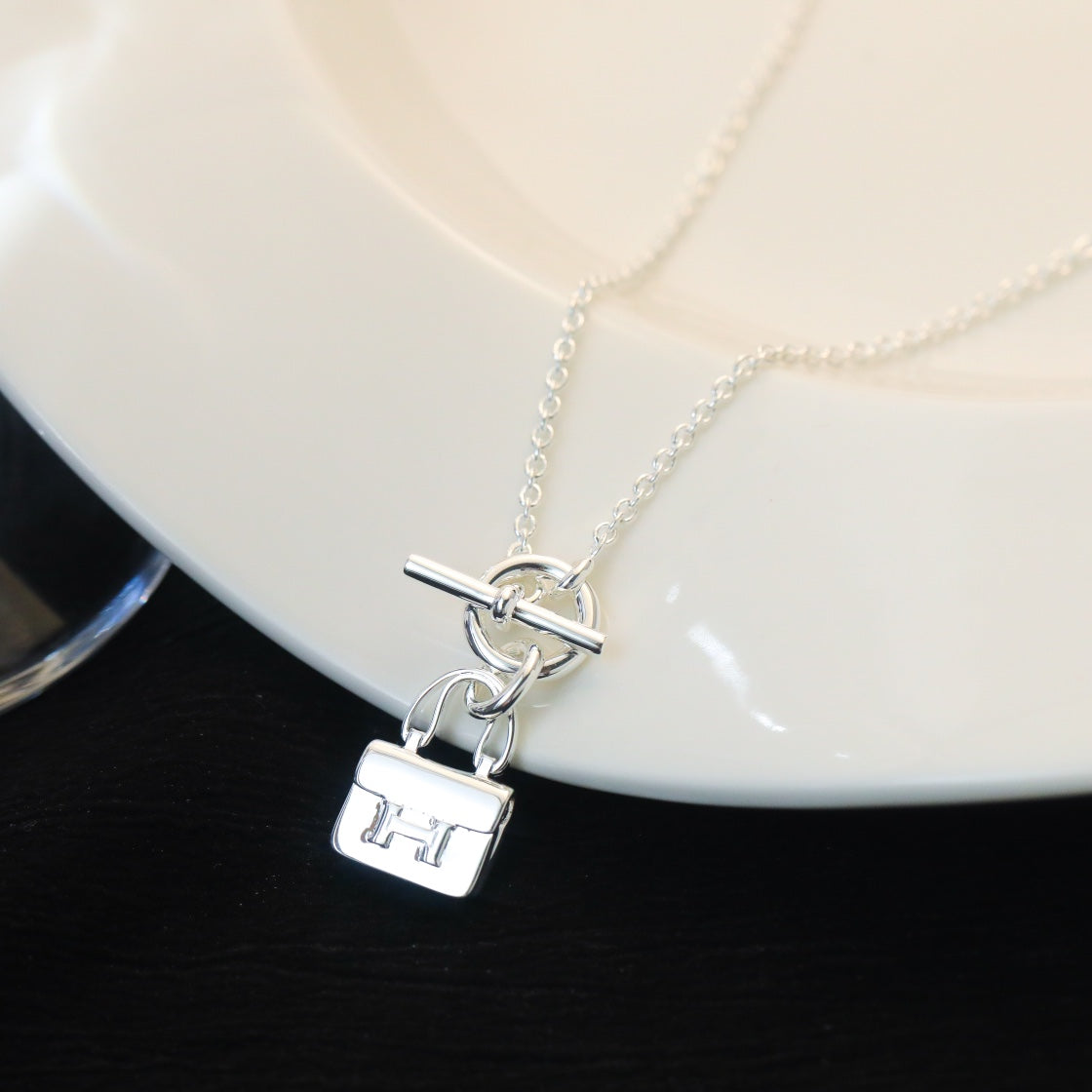 [Spark]POP H PEDANT SILVER NECKLACE