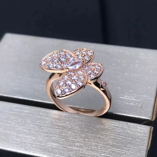 [Spark]BUTTERFLY PINK GOLD DIAMOND RING