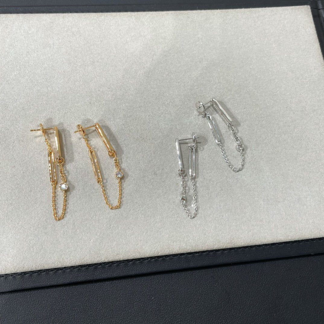 [Spark]CHAINE CHAOS DIAMOND DROP EARRINGS