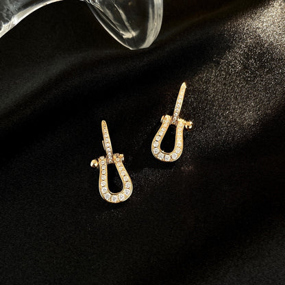 [Spark]FORCE 10 FULL DIAMOND DROP EARRINGS MEDIUM MODEL