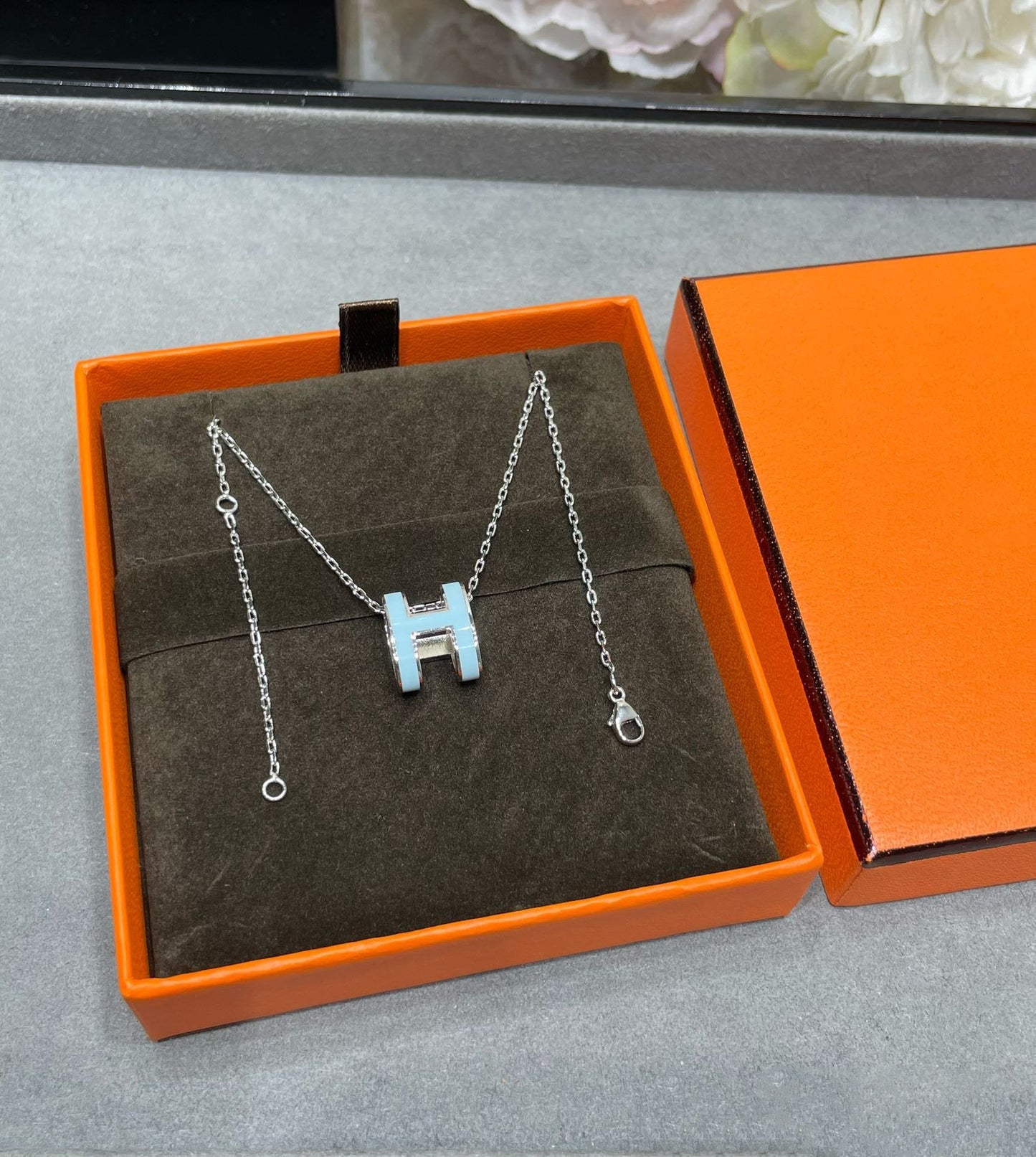 [Spark]POP H SKY BLUE NECKLACE