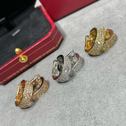 [Spark]LOVE 5.5MM DIAMOND PAVED EARRINGS