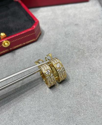 [Spark]LOVE 5.5MM DIAMOND PAVED EARRINGS