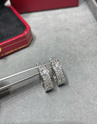 [Spark]LOVE 5.5MM DIAMOND PAVED EARRINGS