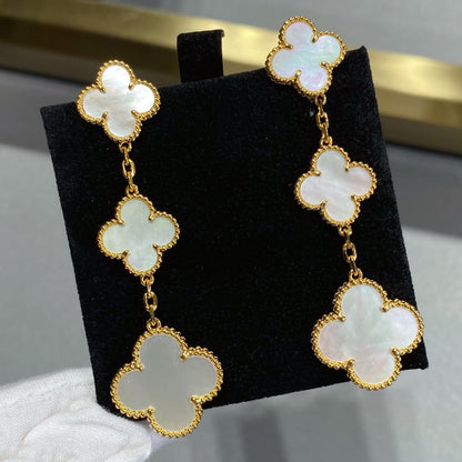 [Spark]CLOVER MOP 3 MOTIFS GOLD EARRINGS