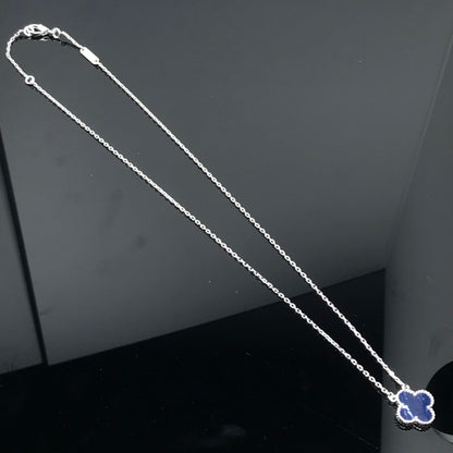[Spark]CLOVER PIETERSITE SILVER LONG NECKLACE
