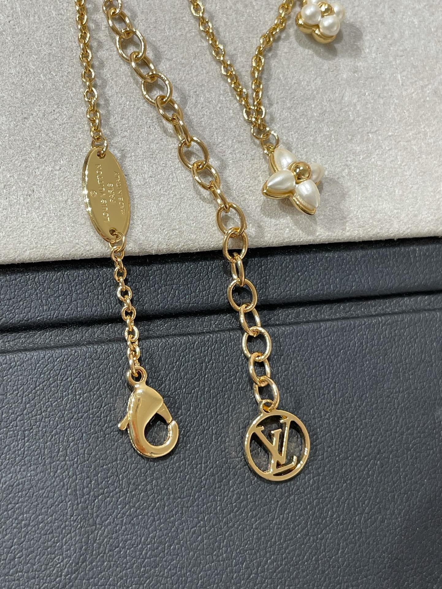 [Spark]FLOWERGRAM GOLD MOP DOUBLE ROW NECKLACE