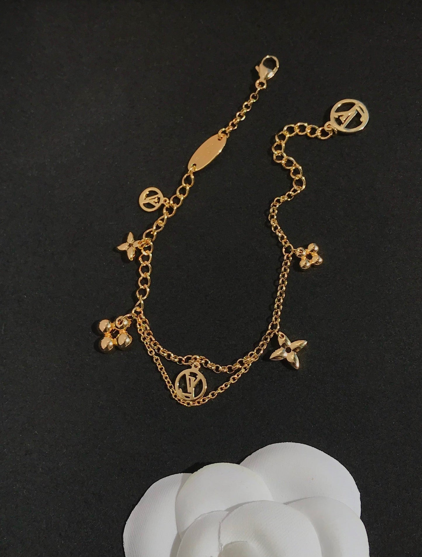[Spark]BLOOMING PINK GOLD MOP BRACELET
