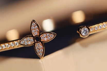 [Spark]IDYLLE GOLD OPEN BRACELET DIAMOND PAVED