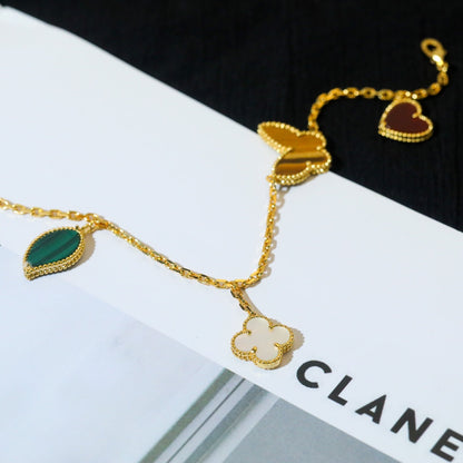 [Spark]LUCKY SPRING 5 MOTIF GOLD BRACELET
