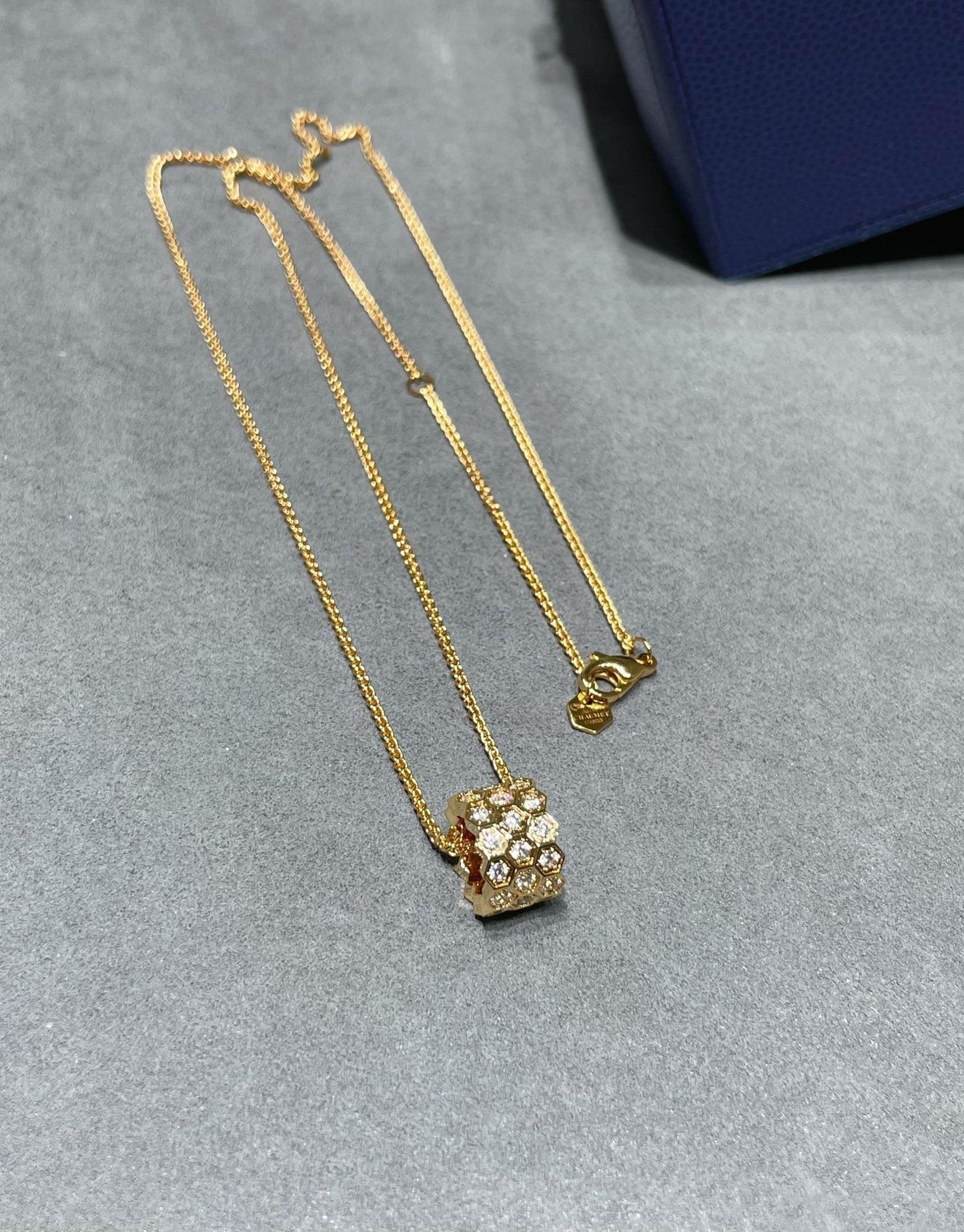 [Spark]BEE LOVE DIAMOND PAVED 3 ROW NECKLACE