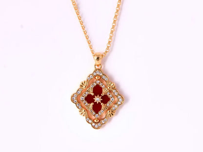 [Spark] B.C.L ENAMEL ROTATING SINGLE-DIAMOND NECKLACE£¨Various colors£©